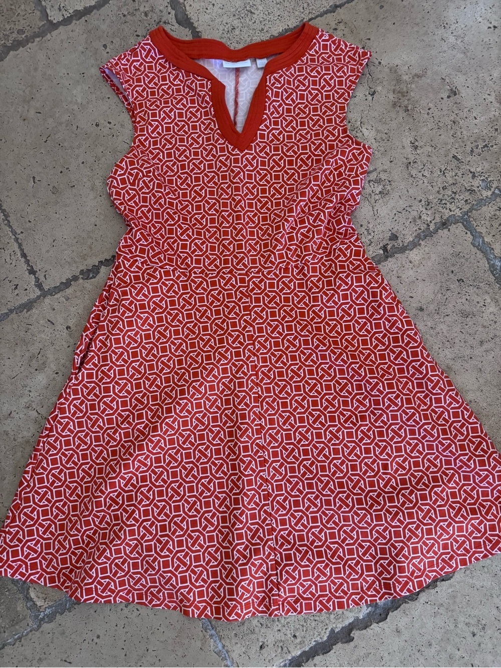 New York & Company Women’s Med Burnt Orange Sleeveless Dress With Pockets
S2